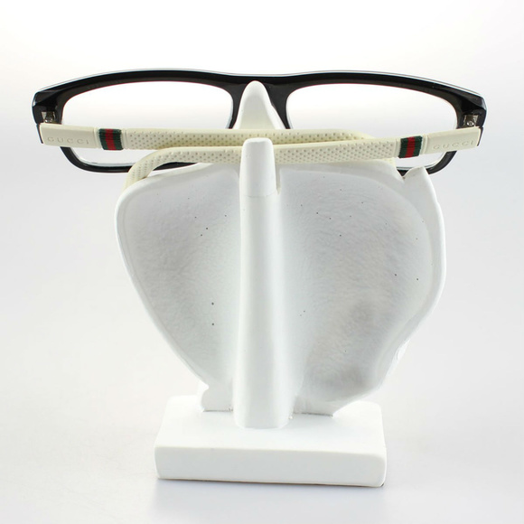 White Polyresin Unisex Eyeglasses Display Heads - Picture 3 of 7